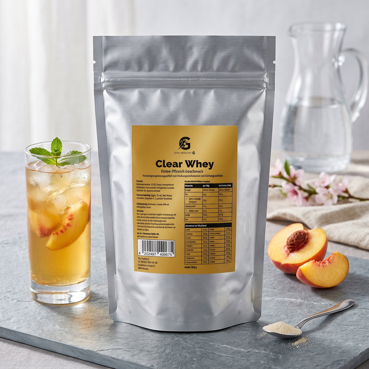 Clear Whey Protein Eistee Pfirsich - 500g