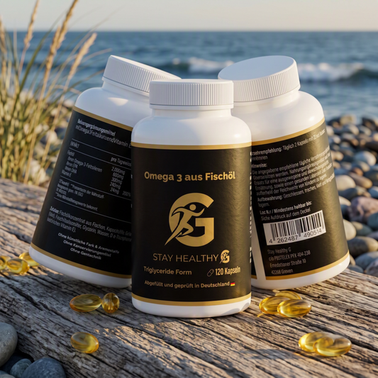 Premium Omega-3 Fischöl – Natürliche Triglycerid-Form & Vitamin E (120 Kapseln)